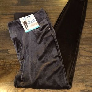 Seven 7 Velour Leggings/Jeggins XL NWT Espresso (Brown)